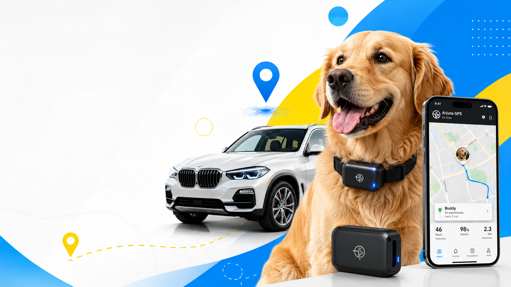 Soluciones GPS para mascotas y vehículos